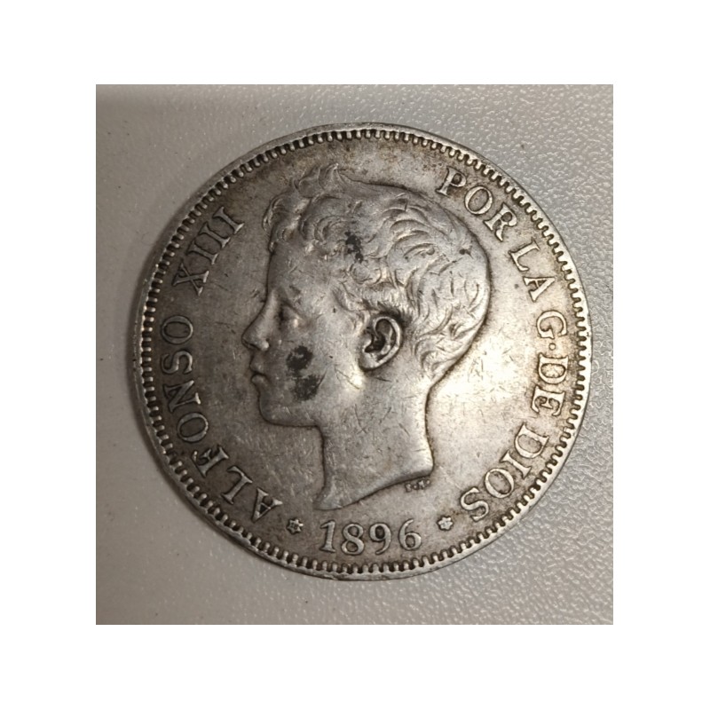 5 pesetas plata 1896