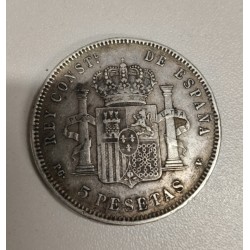 5 pesetas plata 1896