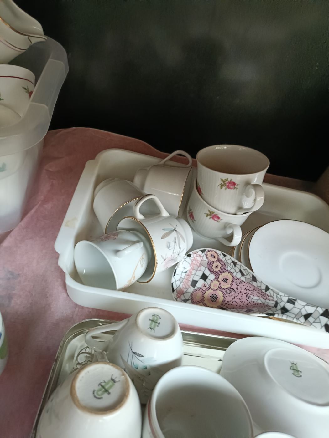 Lote de 6 tazas variadas con platos para café o té