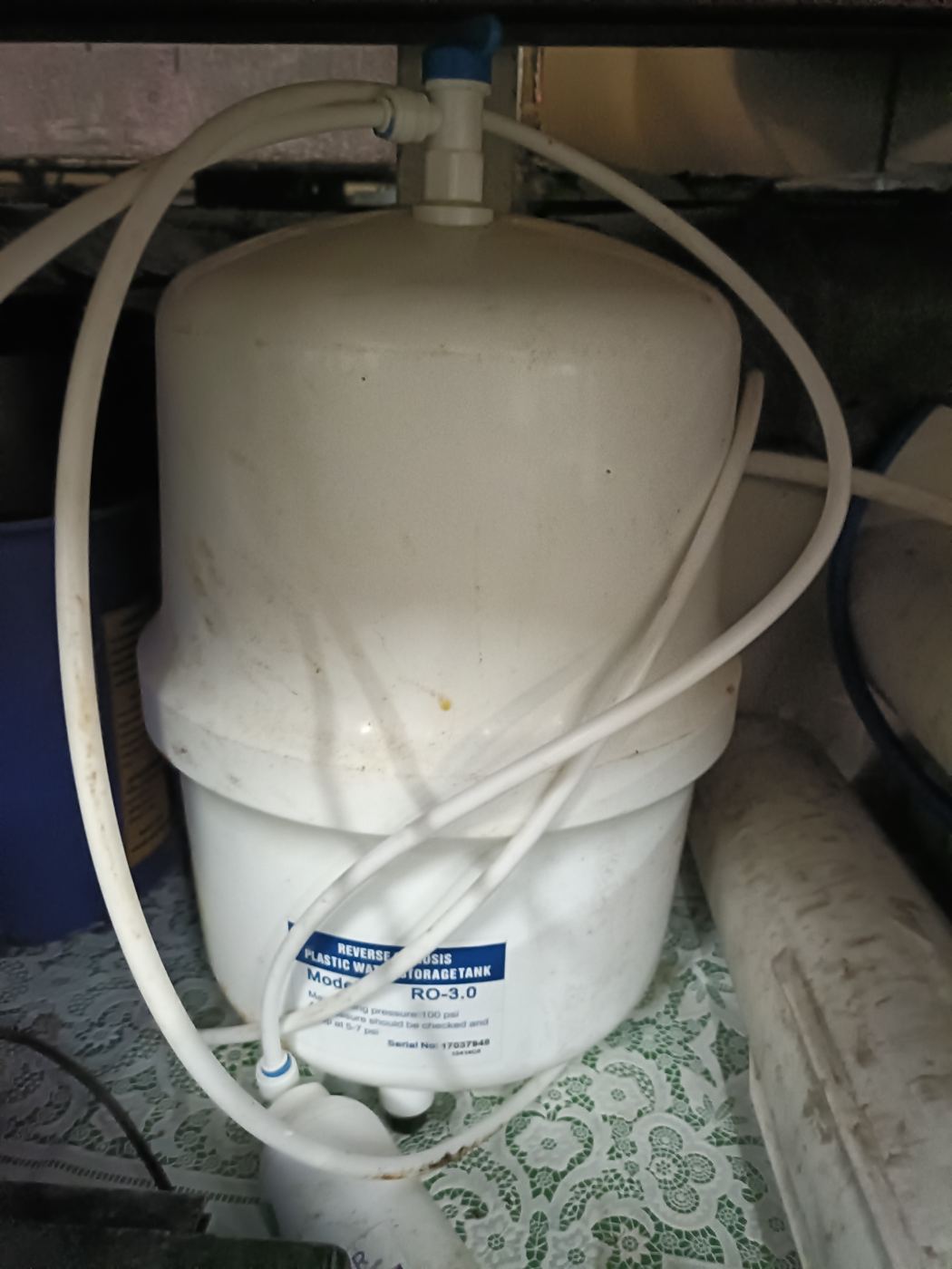 Depósito para Osmosis Inversa con accesorios
