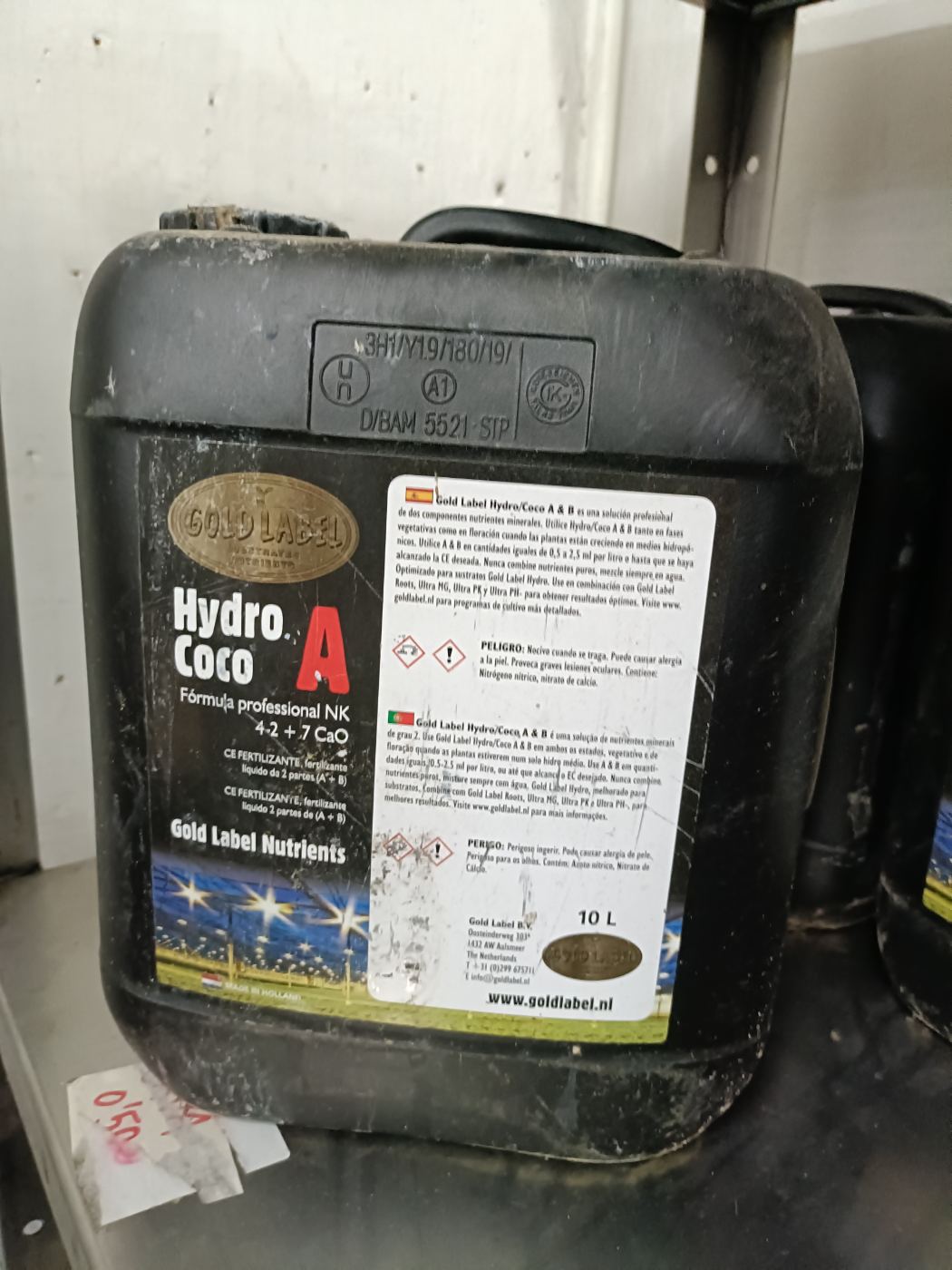 Fertilizante líquido cultivo Hydro Coco A 10L