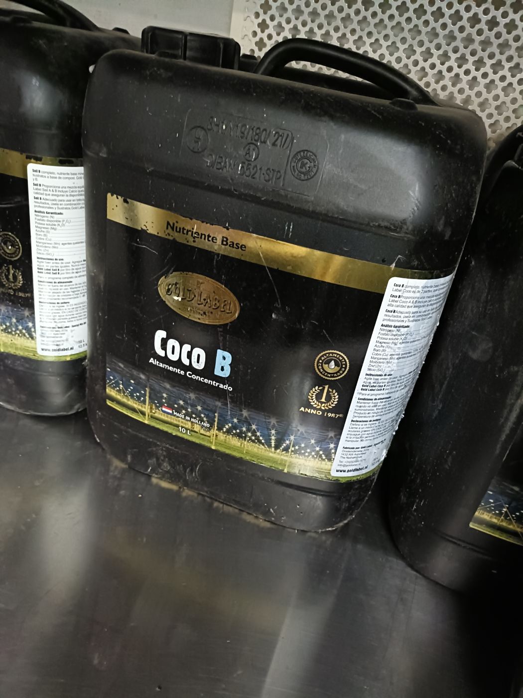 Nutriente base concentración para cultivo 10L