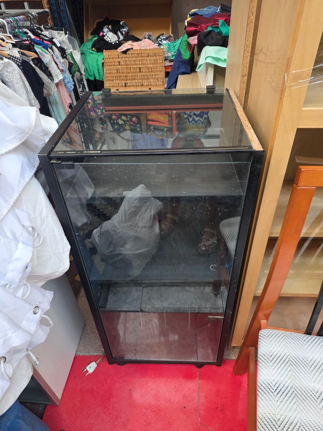 Mueble Hi-Fi negro para tocadiscos, vinilos y minicadena - Recogida Granollers